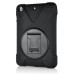 Solid Silicone Stand Case with Touch Screen Film for iPad Mini 1/2/3 - Black