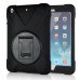 Solid Silicone Stand Case with Touch Screen Film for iPad Mini 1/2/3 - Black