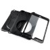 Solid Silicone Stand Case with Touch Screen Film for iPad Mini 1/2/3 - Black