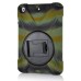 Solid Silicone Stand Case with Touch Screen Film for iPad Mini 1/2/3 - Camouflage Green