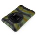 Solid Silicone Stand Case with Touch Screen Film for iPad Mini 1/2/3 - Camouflage Green