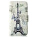 Splendid Building Style Magnetic Stand Leather Case with Card Slot for iPhone 4 iPhone 4S - Butterfly Tower