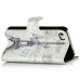 Splendid Building Style Magnetic Stand Leather Case with Card Slot for iPhone 4 iPhone 4S - Butterfly Tower