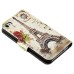 Splendid Building Style Magnetic Stand Leather Case with Card Slot for iPhone 4 iPhone 4S - Rose Tower