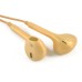 Stereo Headset Earphone with Volume Control and Mic - Gold