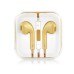 Stereo Headset Earphone with Volume Control and Mic - Gold