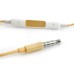 Stereo Headset Earphone with Volume Control and Mic - Gold