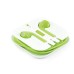 Stereo Headset Earphone with Volume Control and Mic - Green