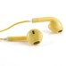 Stereo Headset Earphone with Volume Control and Mic - Yellow