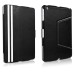 Stripe Pattern Leather Folio Stand Case Cover With Sleep Wake function for iPad Mini 1/2/3 - Black