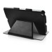 Stripe Pattern Leather Folio Stand Case Cover With Sleep Wake function for iPad Mini 1/2/3 - Black