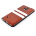 Stripes Design Soft TPU Phone Bag Case Back Cover For Samsung Galaxy Note 4  - Brown