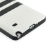 Stripes Design Soft TPU Phone Bag Case Back Cover For Samsung Galaxy Note 4  - White