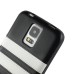 Stripes Design Soft TPU Phone Bag Case Back Cover For Samsung Galaxy S5 G900 - Black