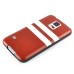 Stripes Design Soft TPU Phone Bag Case Back Cover For Samsung Galaxy S5 G900 - Brown