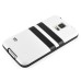 Stripes Design Soft TPU Phone Bag Case Back Cover For Samsung Galaxy S5 G900 - White