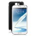 Stylish Brush Drawing Aluminum Back Cover For Samsung Galaxy Note 2 N7100 - Black