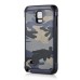 Stylish Camouflage Design Hybrid 2 In 1 TPU And PC Protective Back Cellphone Case Cover For Samsung Galaxy Note 4 - Blue