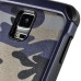 Stylish Camouflage Design Hybrid 2 In 1 TPU And PC Protective Back Cellphone Case Cover For Samsung Galaxy Note 4 - Blue