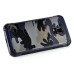 Stylish Camouflage Design Hybrid 2 In 1 TPU And PC Protective Back Cellphone Case Cover For Samsung Galaxy Note 4 - Blue