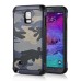 Stylish Camouflage Design Hybrid 2 In 1 TPU And PC Protective Back Cellphone Case Cover For Samsung Galaxy Note 4 - Blue