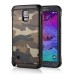 Stylish Camouflage Design Hybrid 2 In 1 TPU And PC Protective Back Cellphone Case Cover For Samsung Galaxy Note 4 - Brown