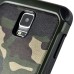Stylish Camouflage Design Hybrid 2 In 1 TPU And PC Protective Back Cellphone Case Cover For Samsung Galaxy Note 4 - Green