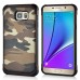 Stylish Camouflage Design Hybrid 2 In 1 TPU And PC Protective  Back Cellphone Case Cover For Samsung Galaxy Note 5 - Brown