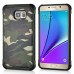 Stylish Camouflage Design Hybrid 2 In 1 TPU And PC Protective  Back Cellphone Case Cover For Samsung Galaxy Note 5 - Green