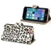 Stylish Leopard Pattern Magnetic PU Leather Wallet Flip Case Cover With Stand And Card Slots For Apple iPhone 5C