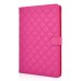 Stylish Rhombus Pattern Magnetic Flip Stand Leather Wake / Sleep Smart Cover Case for iPad Air 2 (iPad 6) - Magenta