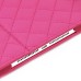 Stylish Rhombus Pattern Magnetic Flip Stand Leather Wake / Sleep Smart Cover Case for iPad Air 2 (iPad 6) - Magenta