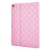 Stylish Rhombus Pattern Magnetic Flip Stand Leather Wake / Sleep Smart Cover Case for iPad Air 2 (iPad 6) - Pink