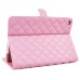 Stylish Rhombus Pattern Magnetic Flip Stand Leather Wake / Sleep Smart Cover Case for iPad Air 2 (iPad 6) - Pink