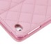 Stylish Rhombus Pattern Magnetic Flip Stand Leather Wake / Sleep Smart Cover Case for iPad Air 2 (iPad 6) - Pink