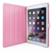 Stylish Rhombus Pattern Magnetic Flip Stand Leather Wake / Sleep Smart Cover Case for iPad Air 2 (iPad 6) - Pink