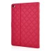 Stylish Rhombus Pattern Magnetic Flip Stand Leather Wake / Sleep Smart Cover Case for iPad Air 2 (iPad 6) - Red