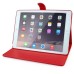 Stylish Rhombus Pattern Magnetic Flip Stand Leather Wake / Sleep Smart Cover Case for iPad Air 2 (iPad 6) - Red