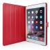 Stylish Rhombus Pattern Magnetic Flip Stand Leather Wake / Sleep Smart Cover Case for iPad Air 2 (iPad 6) - Red