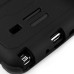 Super Armor Black Impact Silicone and Plastic Hybrid case Stand Cover for Samsung Galaxy Note 4 - Black