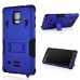 Super Armor Black Impact Silicone and Plastic Hybrid case Stand Cover for Samsung Galaxy Note 4 - Dark Blue