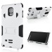 Super Armor Black Impact Silicone and Plastic Hybrid case Stand Cover for Samsung Galaxy Note 4 - White