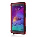 Super Armor Silicone and Plastic Hybrid case Stand Cover for Samsung Galaxy Note 4 - Red