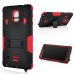 Super Armor Silicone and Plastic Hybrid case Stand Cover for Samsung Galaxy Note 4 - Red