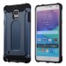 Superior 2 In 1 Armor PC And TPU Protective Back Case Cover for Samsung Galaxy Note 4 - Dark blue