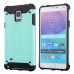 Superior 2 In 1 Armor PC And TPU Protective Back Case Cover for Samsung Galaxy Note 4 - Mint green