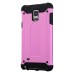 Superior 2 In 1 Armor PC And TPU Protective Back Case Cover for Samsung Galaxy Note 4 - Pink