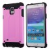 Superior 2 In 1 Armor PC And TPU Protective Back Case Cover for Samsung Galaxy Note 4 - Pink