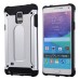 Superior 2 In 1 Armor PC And TPU Protective Back Case Cover for Samsung Galaxy Note 4 - Silver