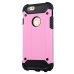 Superior 2 In 1 Armor PC And TPU Protective Back Case Cover for iPhone 6/6S - Pink